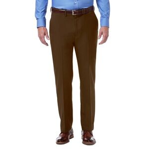 Haggar 44x30 Premium Comfort Brown Dress Pants